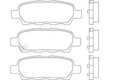 Колодки тормозные дисковые задн INFINITI для NISSAN TIIDA Наклонная задняя часть (C11) 1.5 dCi 2007-2011, код двигателя K9K 278, V см3 1461, кВт 78, л.с. 106, Дизель, NISSAN D4060JA00J